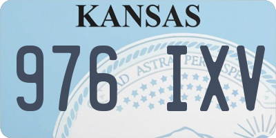KS license plate 976IXV