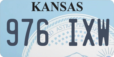 KS license plate 976IXW