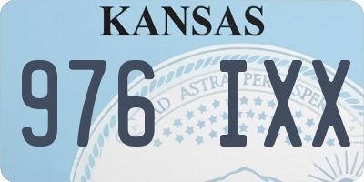 KS license plate 976IXX