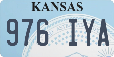 KS license plate 976IYA
