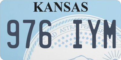 KS license plate 976IYM