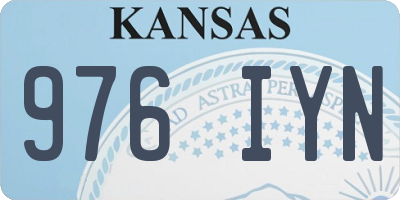 KS license plate 976IYN