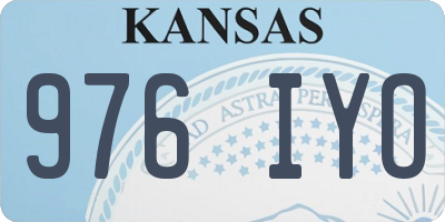 KS license plate 976IYO