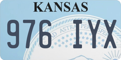 KS license plate 976IYX