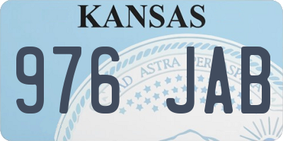 KS license plate 976JAB