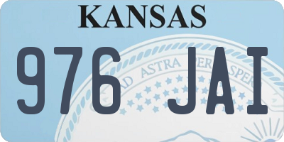 KS license plate 976JAI