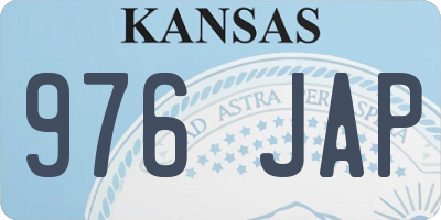 KS license plate 976JAP