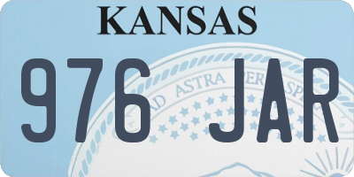 KS license plate 976JAR
