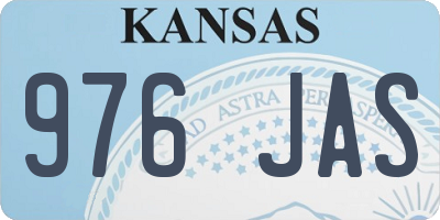 KS license plate 976JAS