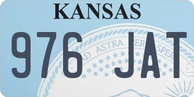 KS license plate 976JAT