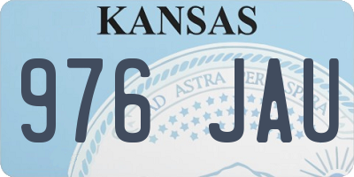 KS license plate 976JAU