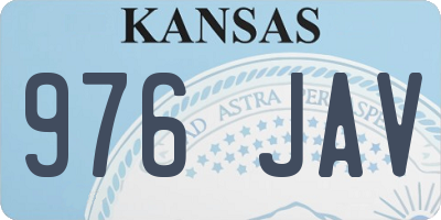 KS license plate 976JAV