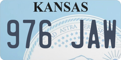 KS license plate 976JAW