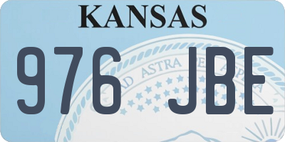 KS license plate 976JBE