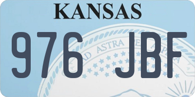 KS license plate 976JBF