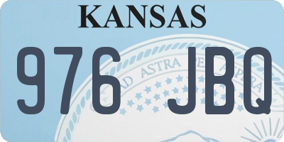 KS license plate 976JBQ