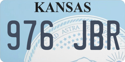 KS license plate 976JBR