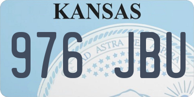 KS license plate 976JBU