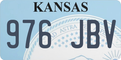 KS license plate 976JBV