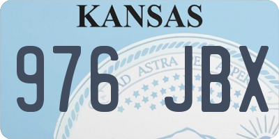 KS license plate 976JBX