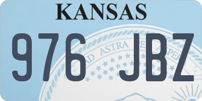 KS license plate 976JBZ