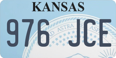 KS license plate 976JCE