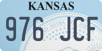 KS license plate 976JCF