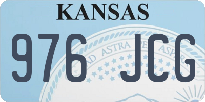 KS license plate 976JCG