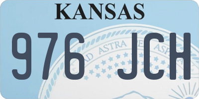 KS license plate 976JCH