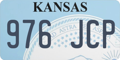 KS license plate 976JCP