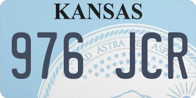 KS license plate 976JCR
