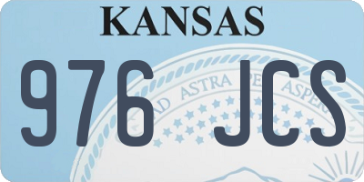 KS license plate 976JCS