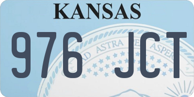 KS license plate 976JCT