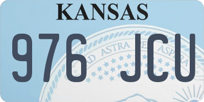 KS license plate 976JCU