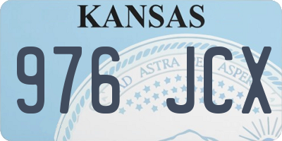 KS license plate 976JCX