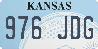 KS license plate 976JDG