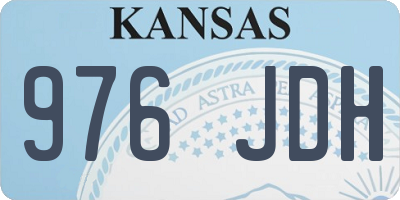 KS license plate 976JDH