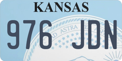 KS license plate 976JDN