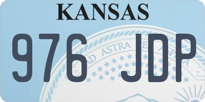 KS license plate 976JDP