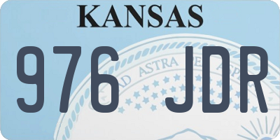 KS license plate 976JDR