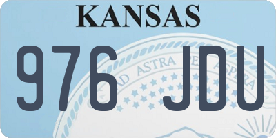 KS license plate 976JDU