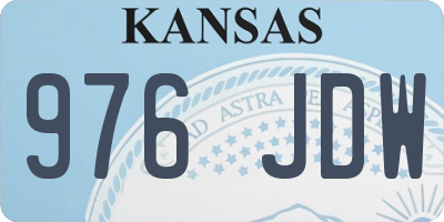 KS license plate 976JDW