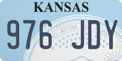 KS license plate 976JDY