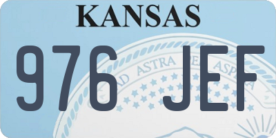 KS license plate 976JEF