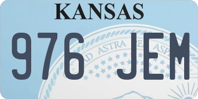 KS license plate 976JEM