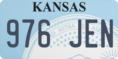 KS license plate 976JEN