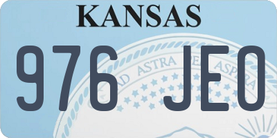 KS license plate 976JEO