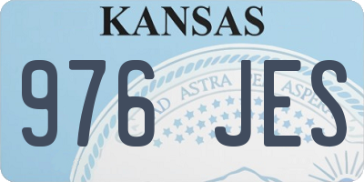 KS license plate 976JES