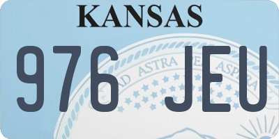 KS license plate 976JEU