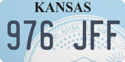 KS license plate 976JFF